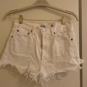 Re/Done White Shorts size 28